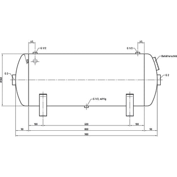 Compressed air tank DB VZ 90/11 H - 0