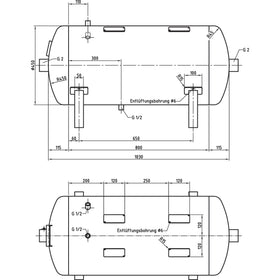Compressed air tank DB VZ 150/11 H - 0