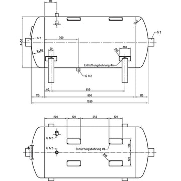 Compressed air tank DB VZ 150/11 H - 0