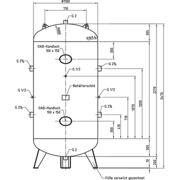 Compressed air tank DB VZ 2000/11 V - 0