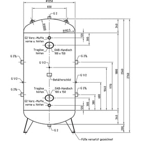 Compressed air tank DB VZ 3000/11 V - 0