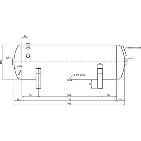 Compressed air tank DB VZ 50/16 H - 0