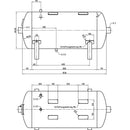 Compressed air tank DB VZ 150/16 H-2