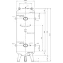 Compressed air tank DB VZ 1000/16 V-2