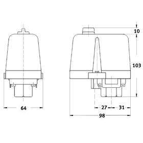 Pressure switch CONDOR MDR 4 / 16 A / 8-16 bar - 0