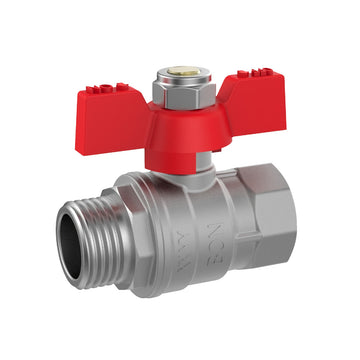 Ball valve 1/2" IG x 1/2" AG