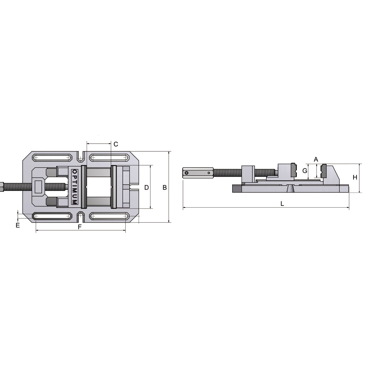 Optimum Machine Vice BSI 100 - 40 mm Clamping | Millennium Machinery