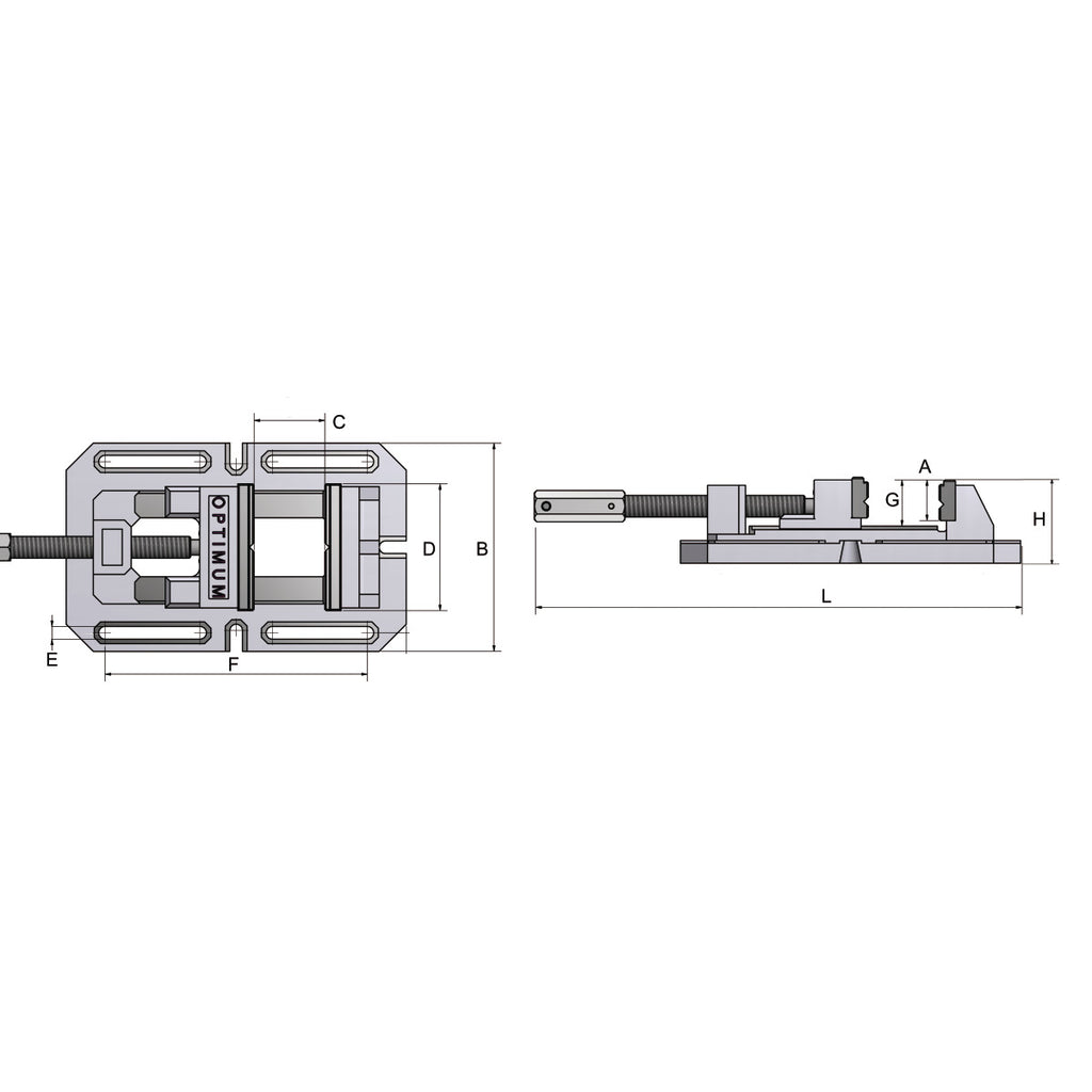 140mm Heavy Duty Drill Press Vice - BSI-140