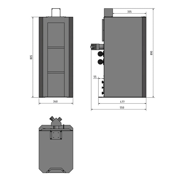 Machine substructure with extraction GU 1 (400 V)
