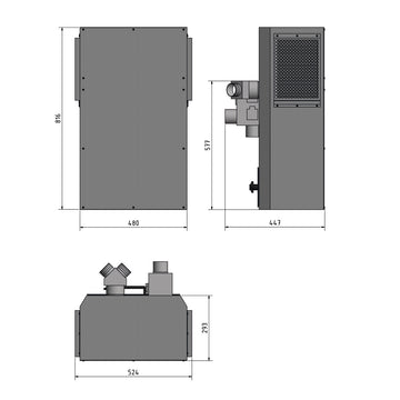 Machine substructure with extraction GU 2 - 0