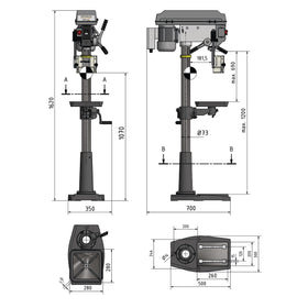 Optimum OPTIdrill DQ 25 upright drill (230 V) - 0