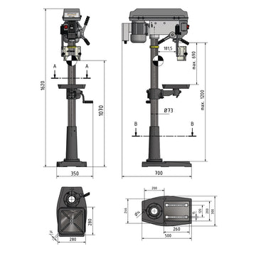 Optimum OPTIdrill DQ 25 upright drill (230 V) - 0