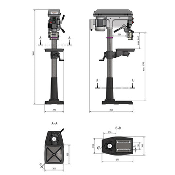 Optimum OPTIdrill DQ 32 upright drill (230 V) - 0