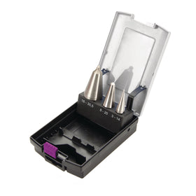 Sheet metal cone drill set HSS, 3-part, 3 - 30.5 mm