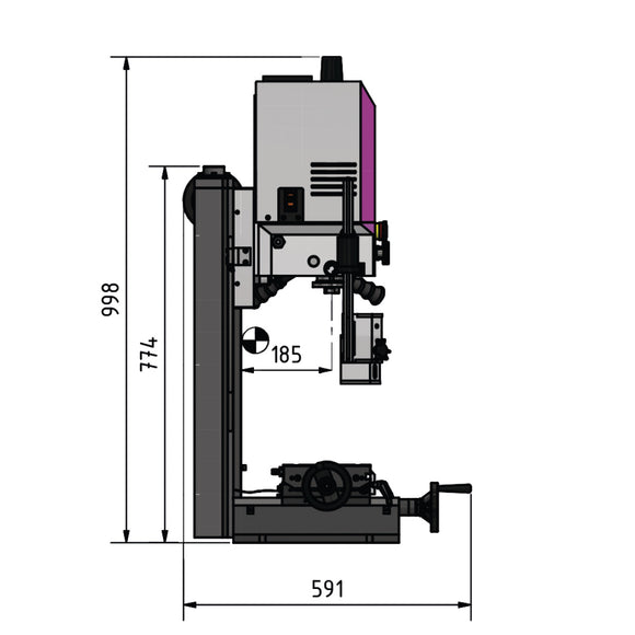 Drilling-milling machine OPTImill MH 2DV