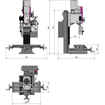 Optimum OPTImill MH 22V drilling and milling machine - 0