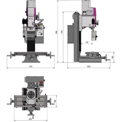 Optimum OPTImill MH 22V drilling and milling machine - 0