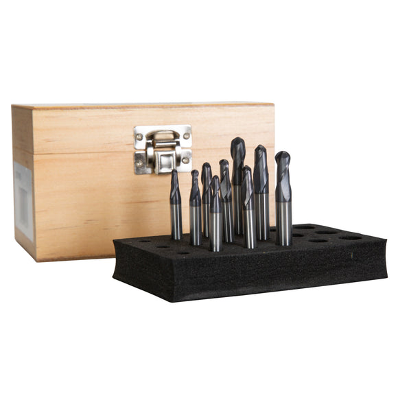 Milling set radius, 9-piece
