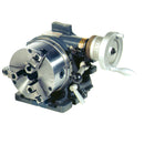 Horizontal-vertical rotary indexing table with 3-jaw chuck RTU 165-1