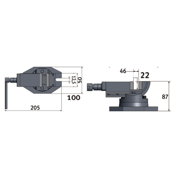 Two axis vise ZAS 50
