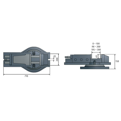 Hydraulic machine vice HMS 200 - 0