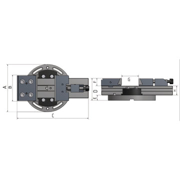 Pull-down vise PNM 125 - 0