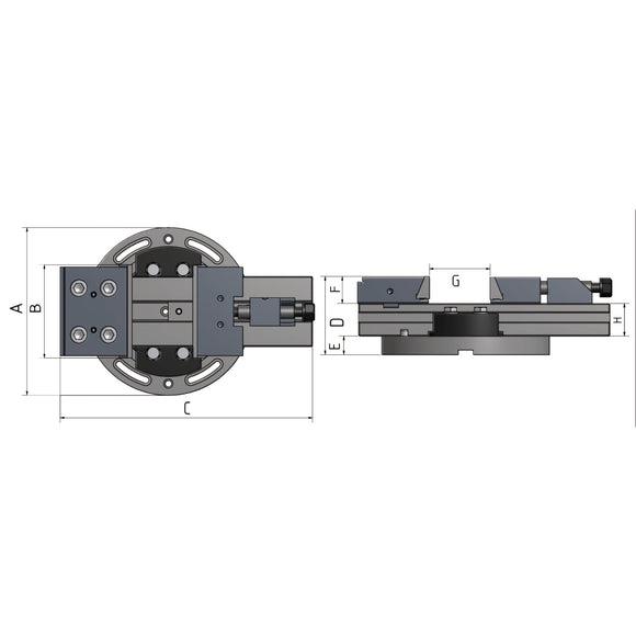 Pull-down vise PNM 125