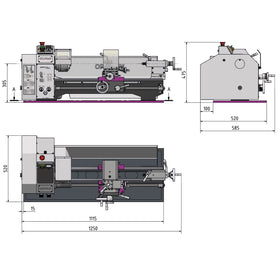 Optimum OPTIturn TU 2506VB Lathe (230 V) - 0