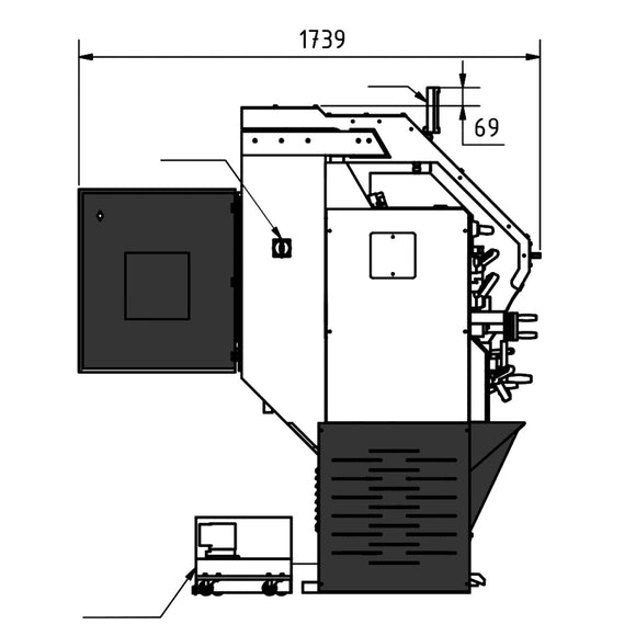 Precision guide and drawbar turning machine OPTIturn TX 6222V