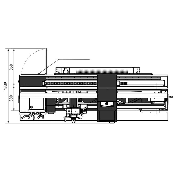 Precision guide and drawbar turning machine OPTIturn TX 6222V