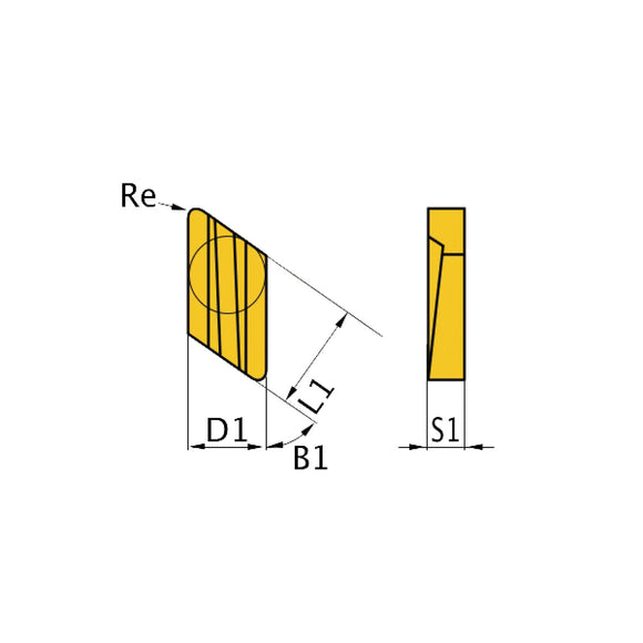 HM replacement inserts ISO KNUX160405R