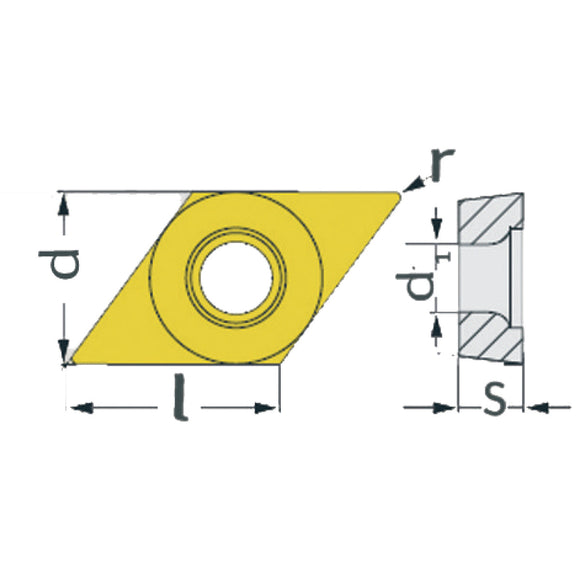 HM replacement inserts ISO DCMT070204