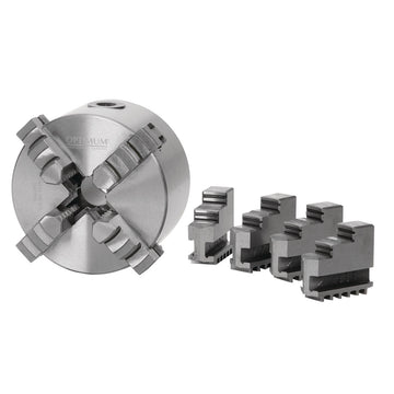 Four-jaw lathe chuck, concentric clamping Ø 100 mm