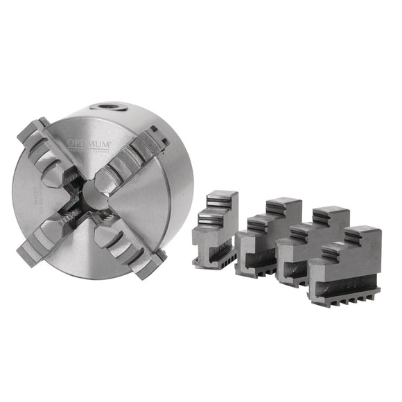 Four-jaw lathe chuck, concentric clamping Ø 100 mm