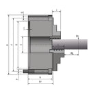 Four-jaw lathe chuck cast BISON Ø 160 mm DIN 6350 A2-4-2