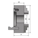 BISON three-jaw lathe chuck Camlock casting centre clamping Ø 250 mm Camlock DIN ISO 702-2 No. 6-2