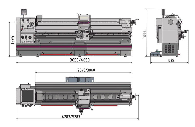 Conventional Centre Lathe OPTIturn TH 8030D