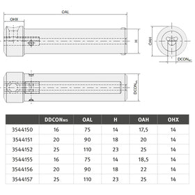 Drill steel Holder 16 mm - mount 4 mm - 0