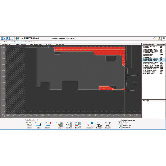 CNC Software KELLER SYMplus plusCARE ™ turning