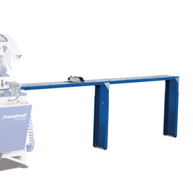 Roller conveyor 6000 x 300 mm with length stop and manual measuring system, mounting side right + left