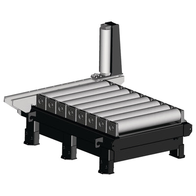 Roller conveyor 2000 x 800 mm, intake / discharge side, heavy duty