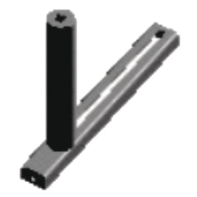 Lateral guide roller 290 mm, movable
