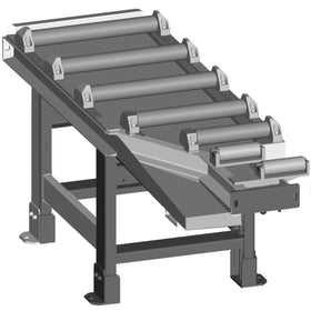 Roller conveyor 2000 x 520 mm for 60 ° cuts motor