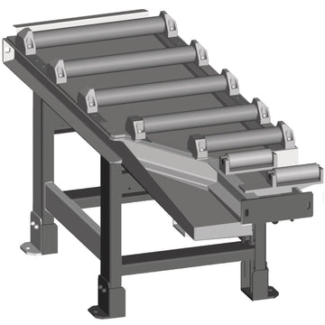 Roller conveyor 2000 x 520 mm for 60 ° cuts motor