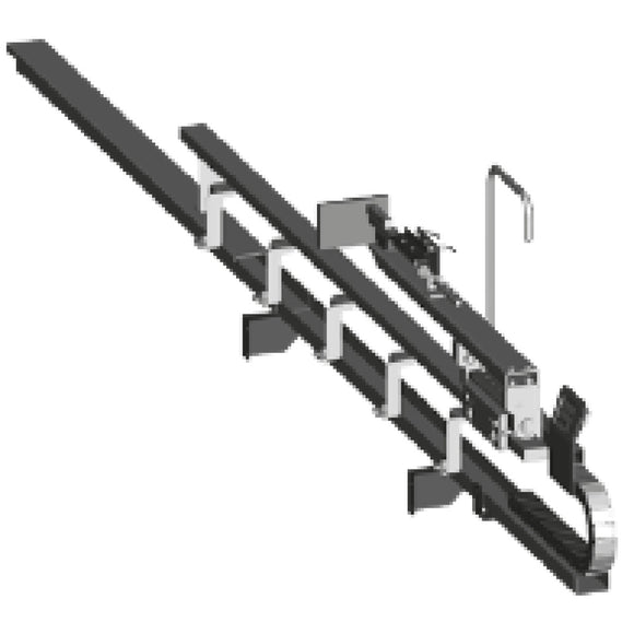 Stop carriage electromechanical system for motor. roller conveyor