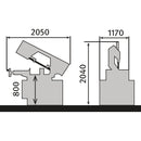 Manual tilting frame metal band saw BMBS 300 x 320 H DG-4