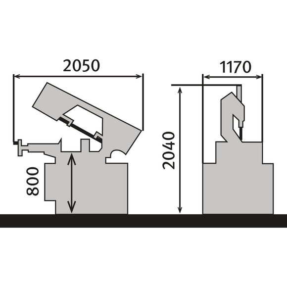 Manual tilting frame metal band saw BMBS 300 x 320 H DG