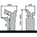 Hydraulic swing frame metal band saw BMBS 230 x 280 H-DG-4