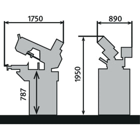 Hydraulic swing frame metal band saw BMBS 260 x 280 H-DG - 0