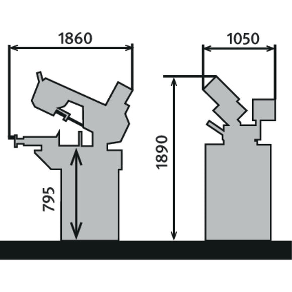 Semi-automatic tilting frame metal band saw BMBS 230 x 280 HA-DG